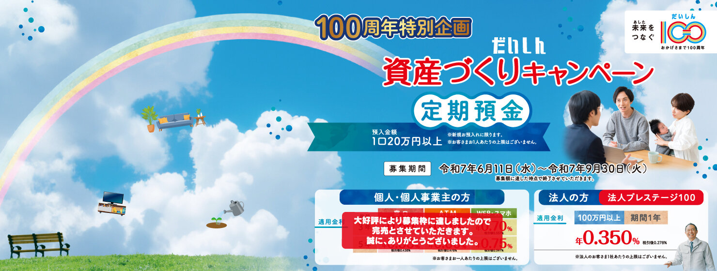 資産づくりキャンペーン【定期預金】